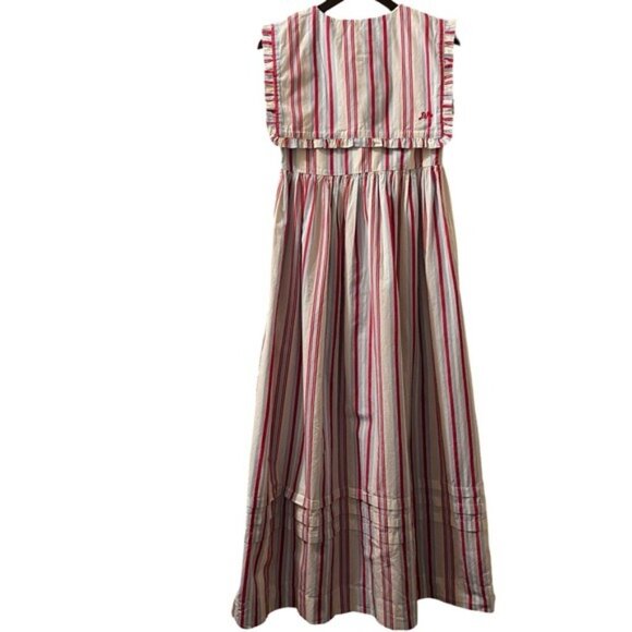 Anthropologie Damson Madder Dress Josephine Sailor Striped Collared Midi Sz US 2 - Picture 3 of 16